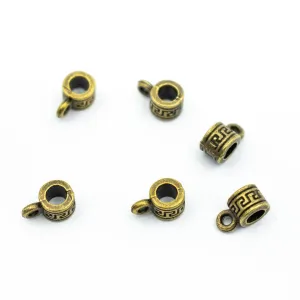 20pcs bronze zamak slider for 3mm cord D-5-3-49