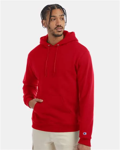 Custom Embroidered - Champion - Powerblend® Hooded Sweatshirt - Scarlet - S700