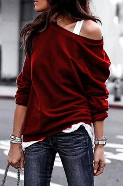 Fashion casual long-sleeved T-shirt bottoming shirt top