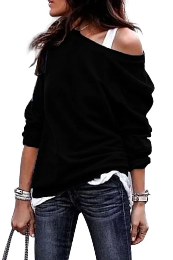 Fashion casual long-sleeved T-shirt bottoming shirt top