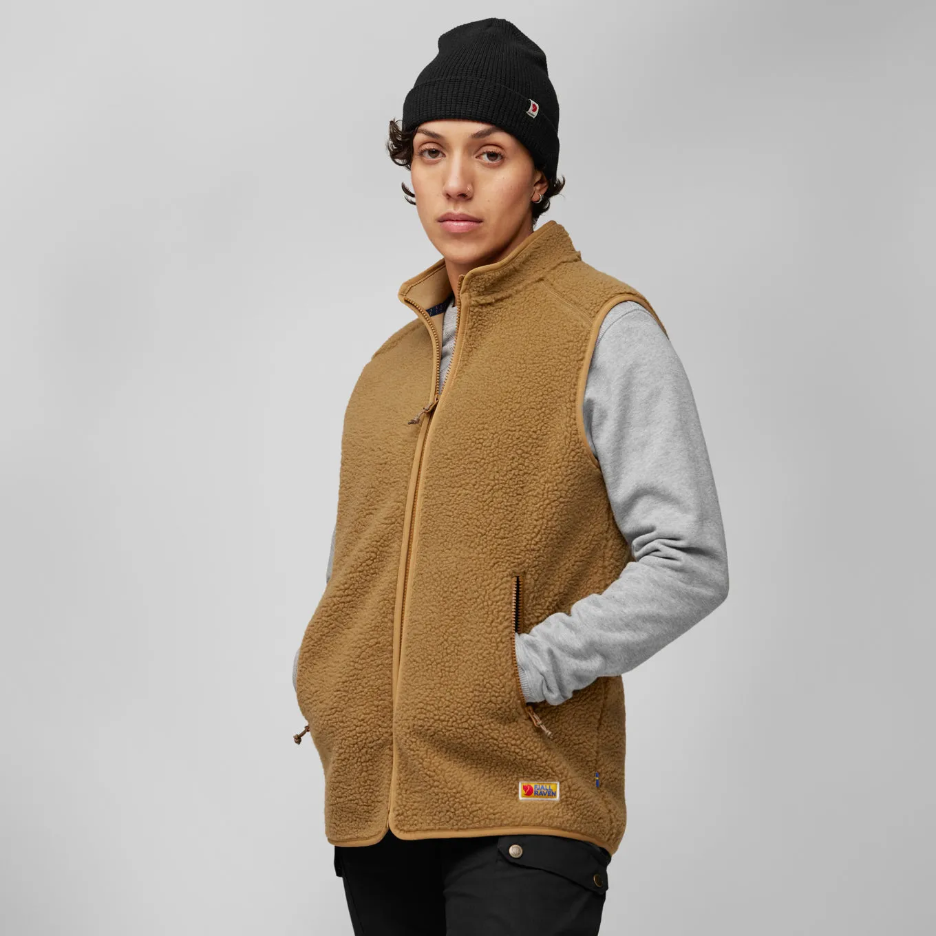 FR Vardag Pile Fleece Vest Women Buckwheat Brown