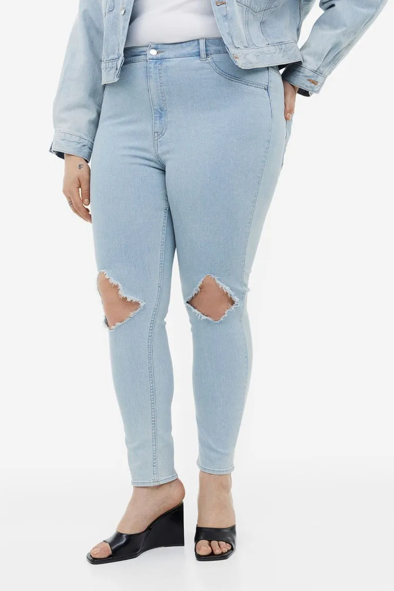 H&M Ultra High Ankle Jeggings, light blue