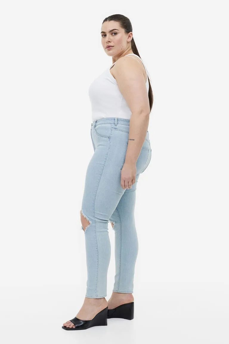 H&M Ultra High Ankle Jeggings, light blue