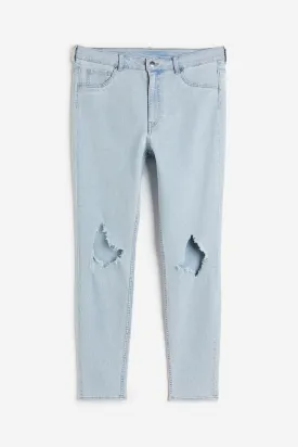 H&M Ultra High Ankle Jeggings, light blue