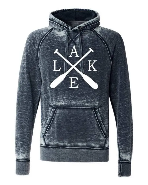 Lake with Oars Vintage Hoodie