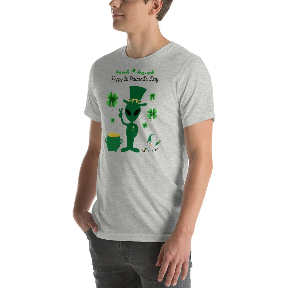 Leprechauns, Aliens and Gold Saint Patrick Day Unisex t-shirt