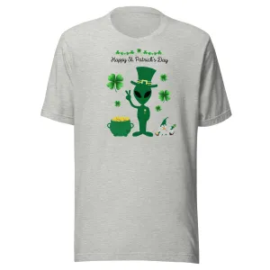 Leprechauns, Aliens and Gold Saint Patrick Day Unisex t-shirt