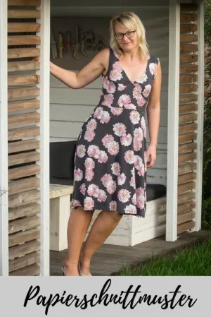 SummerDress- feminines Kleid mit 2 Ausschnittvarianten (Papierschnittmuster)