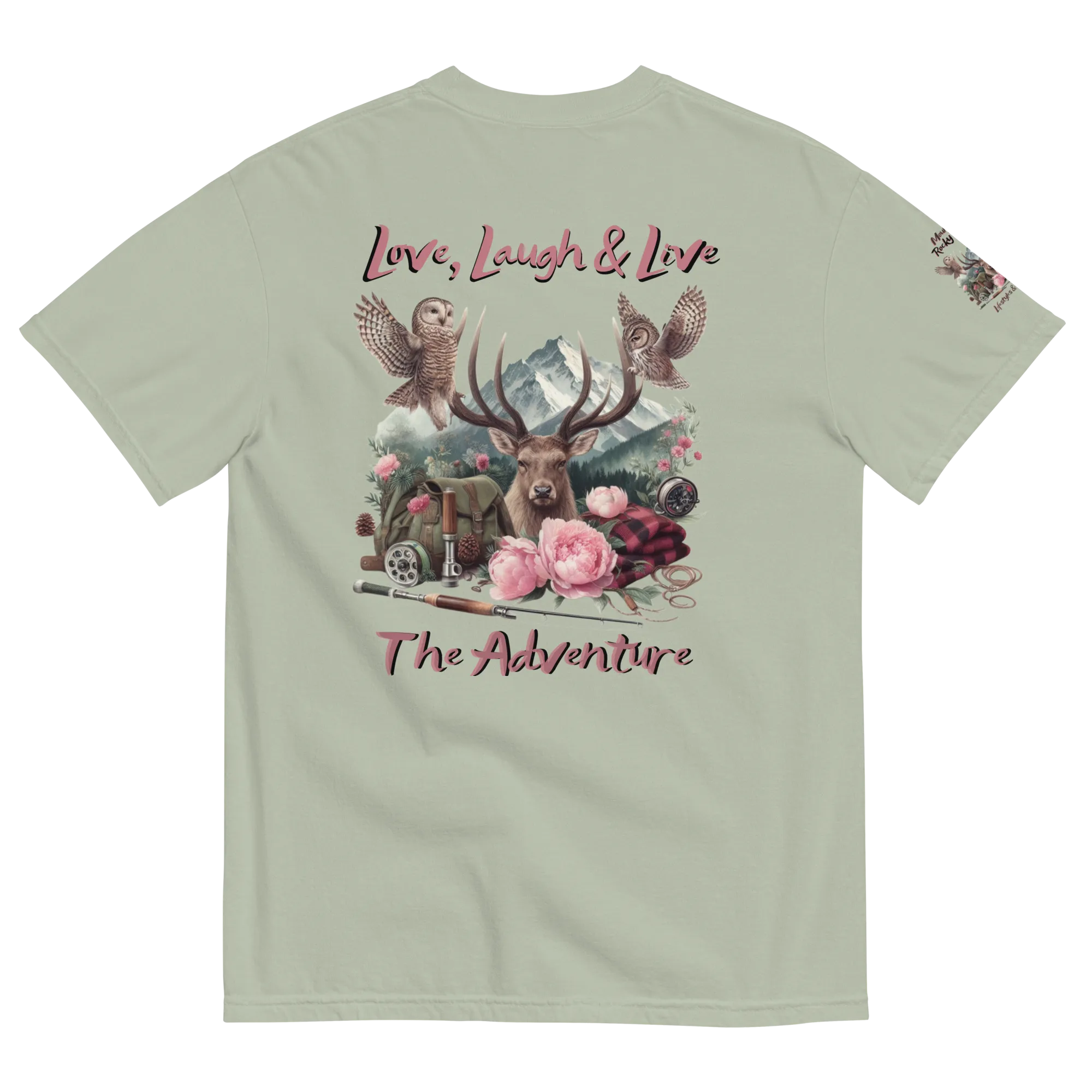 Unisex Garment-Dyed Heavyweight T-shirt Exclusive Love Life Live Outdoors MRRL&O Print Designs