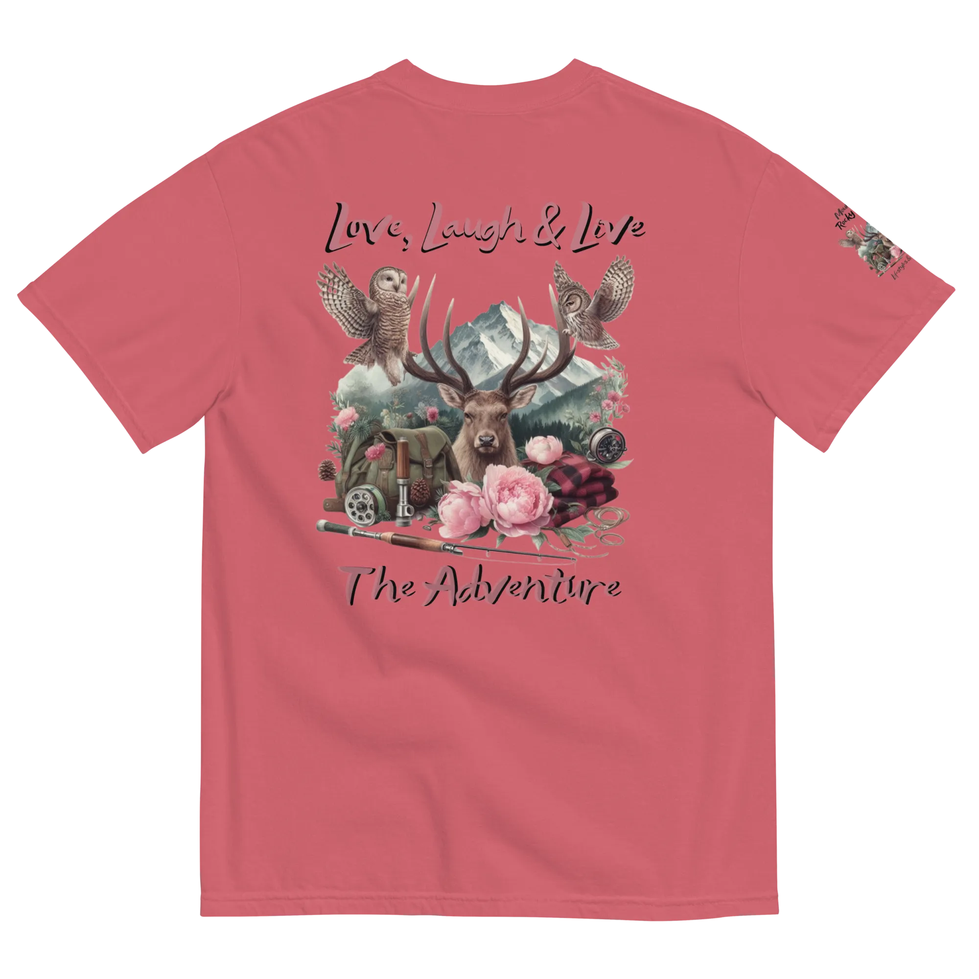 Unisex Garment-Dyed Heavyweight T-shirt Exclusive Love Life Live Outdoors MRRL&O Print Designs