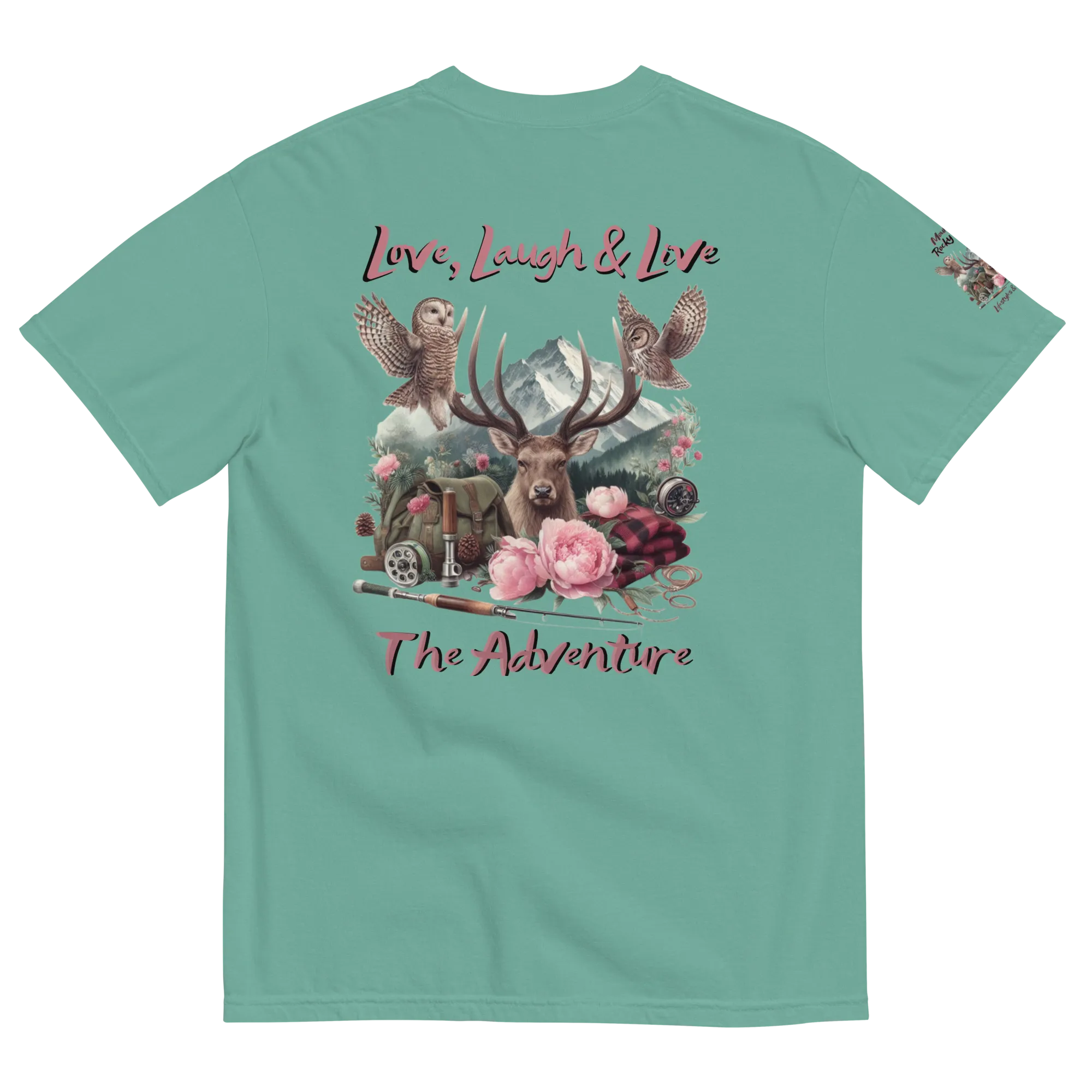 Unisex Garment-Dyed Heavyweight T-shirt Exclusive Love Life Live Outdoors MRRL&O Print Designs