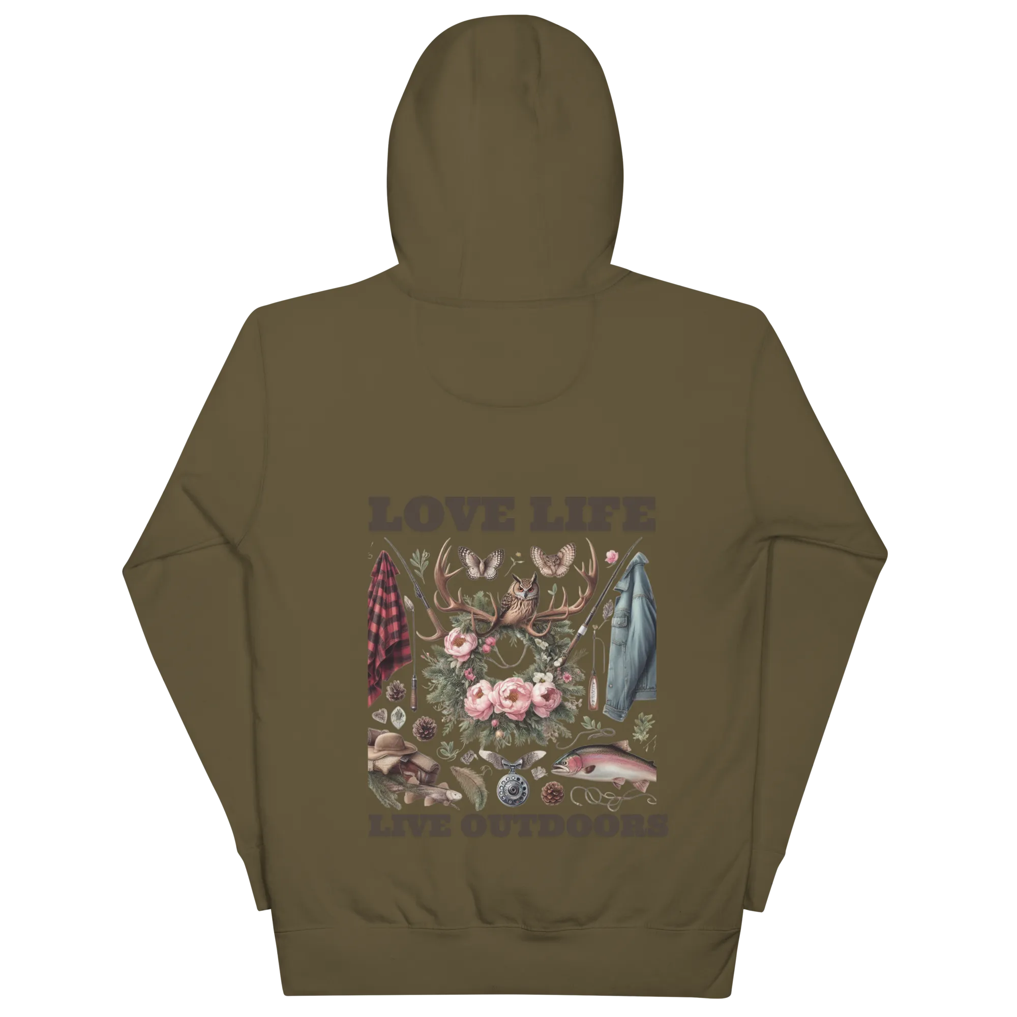 Unisex Hoodie Exclusive Love Life Live Outdoors MRRL&O Print Designs