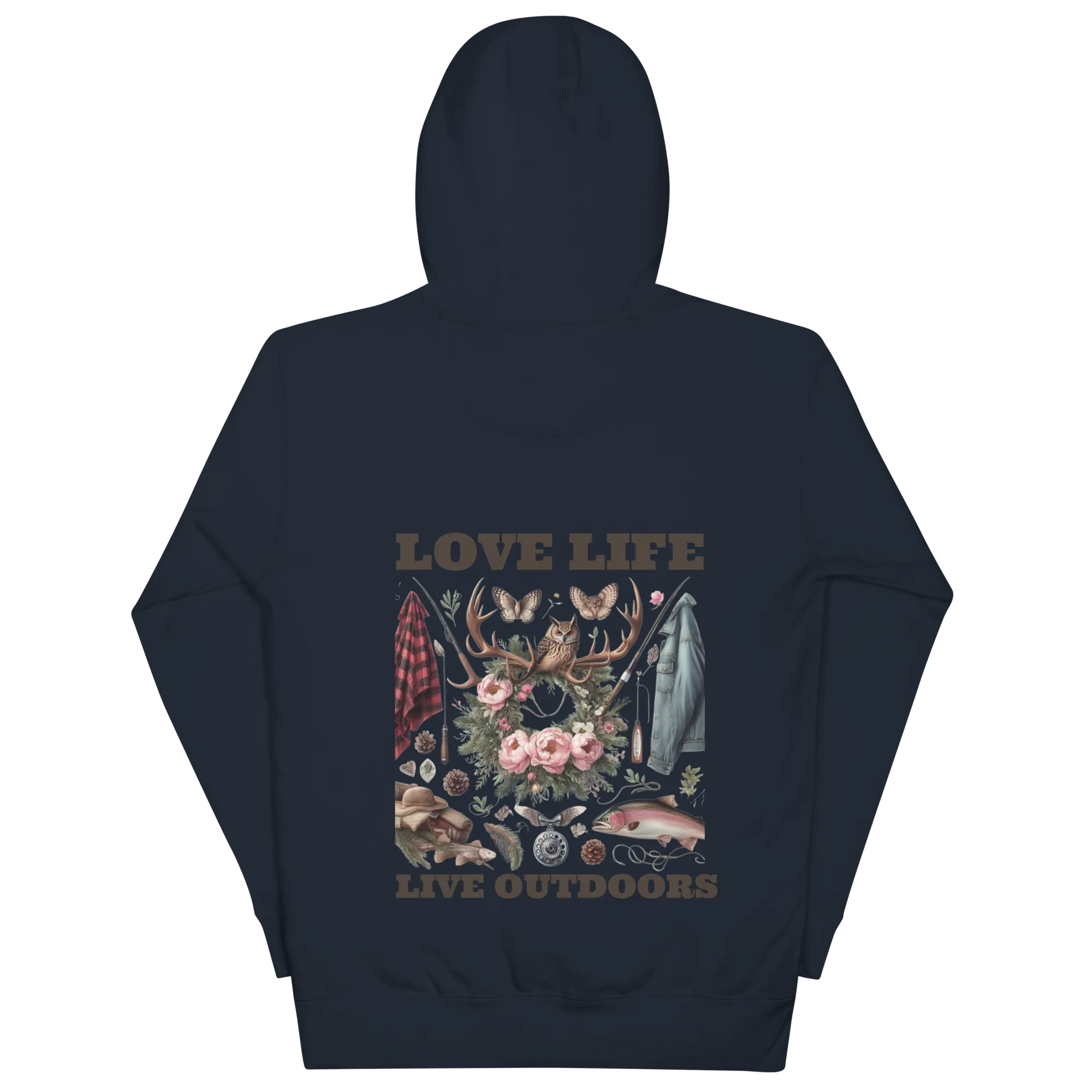 Unisex Hoodie Exclusive Love Life Live Outdoors MRRL&O Print Designs