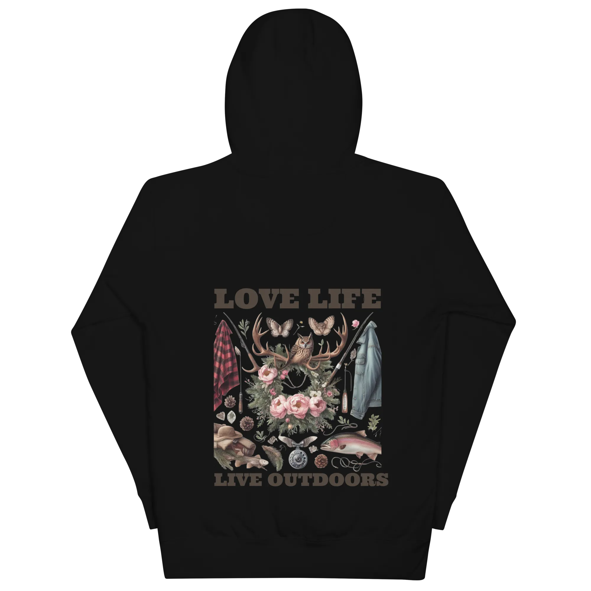 Unisex Hoodie Exclusive Love Life Live Outdoors MRRL&O Print Designs