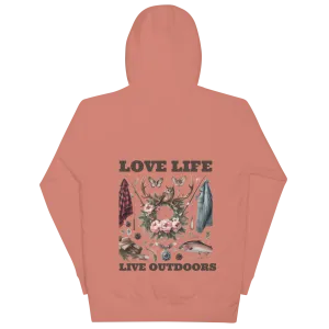 Unisex Hoodie Exclusive Love Life Live Outdoors MRRL&O Print Designs