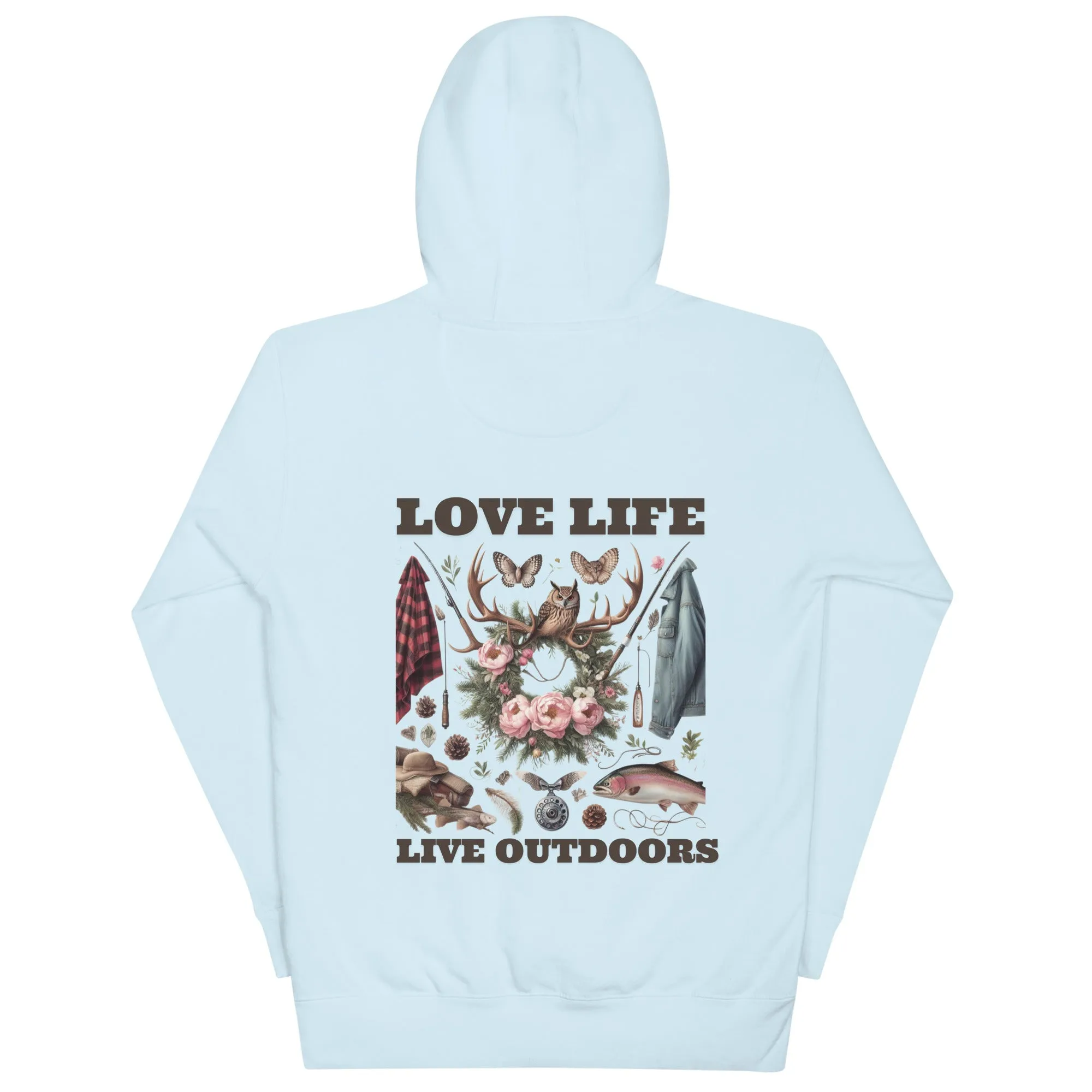 Unisex Hoodie Exclusive Love Life Live Outdoors MRRL&O Print Designs