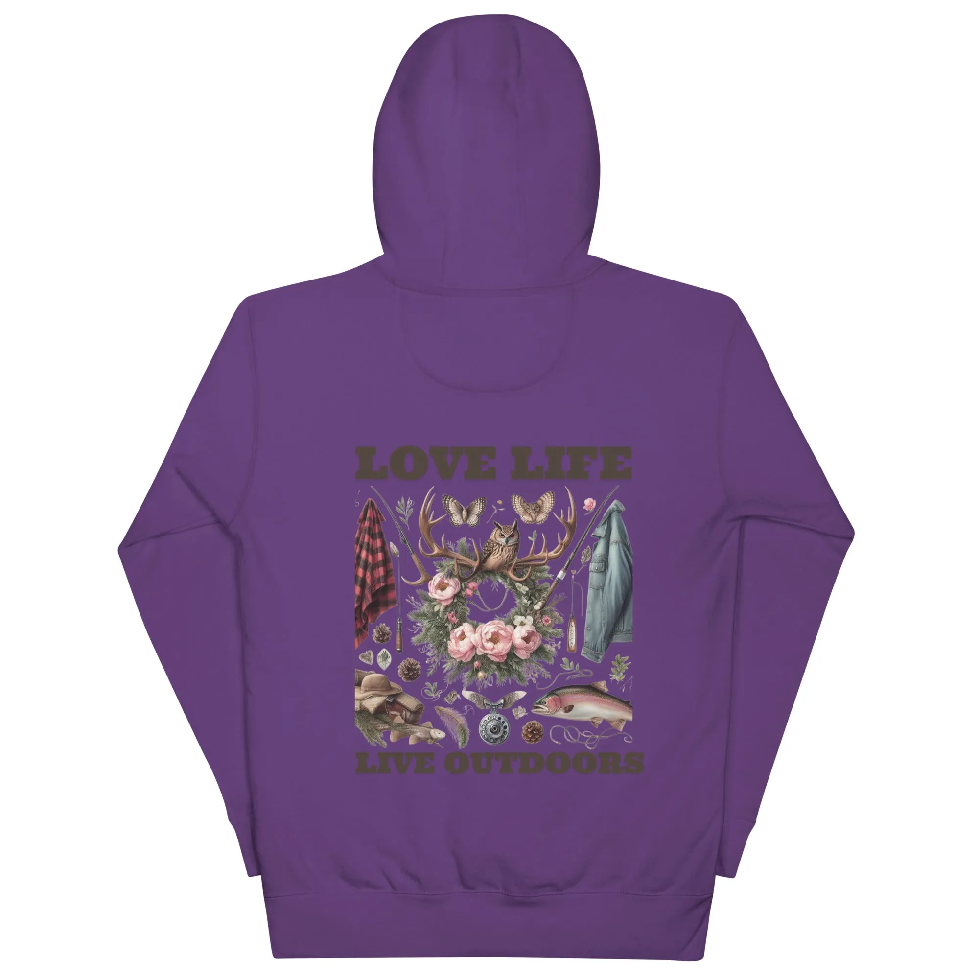 Unisex Hoodie Exclusive Love Life Live Outdoors MRRL&O Print Designs