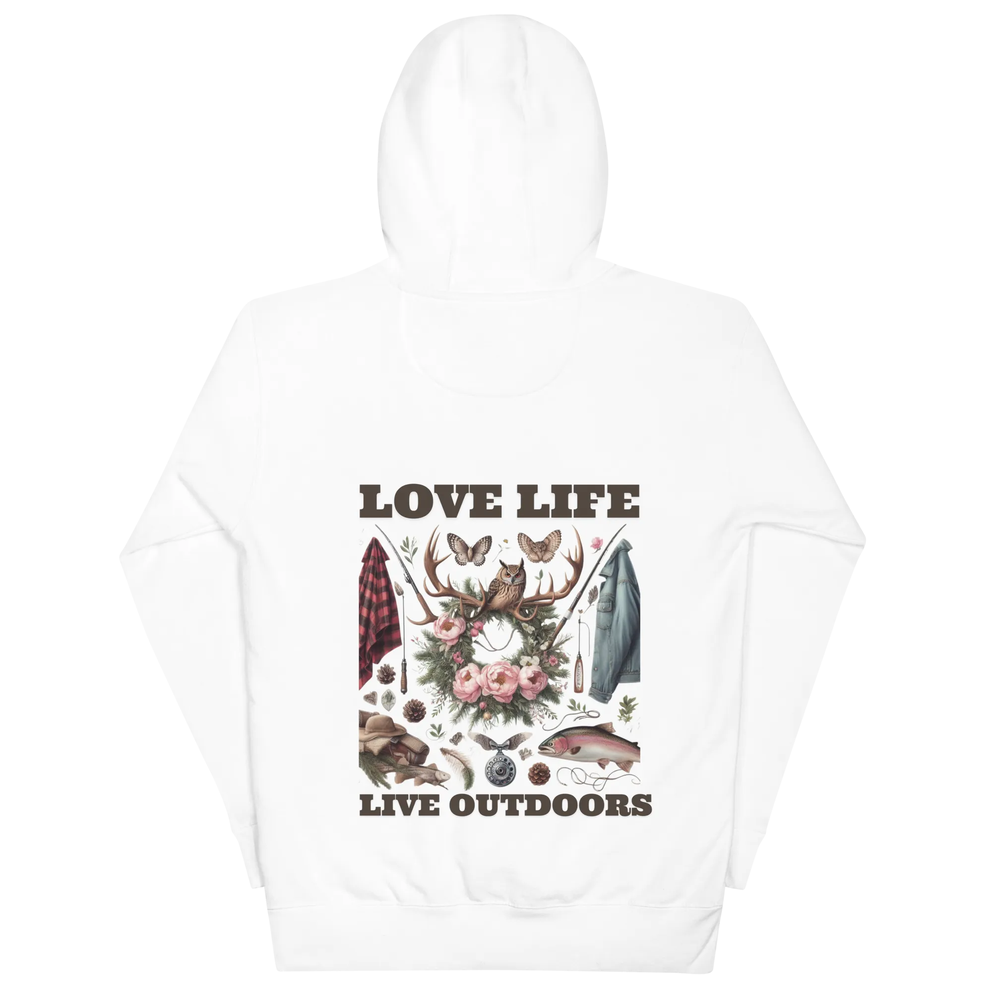 Unisex Hoodie Exclusive Love Life Live Outdoors MRRL&O Print Designs