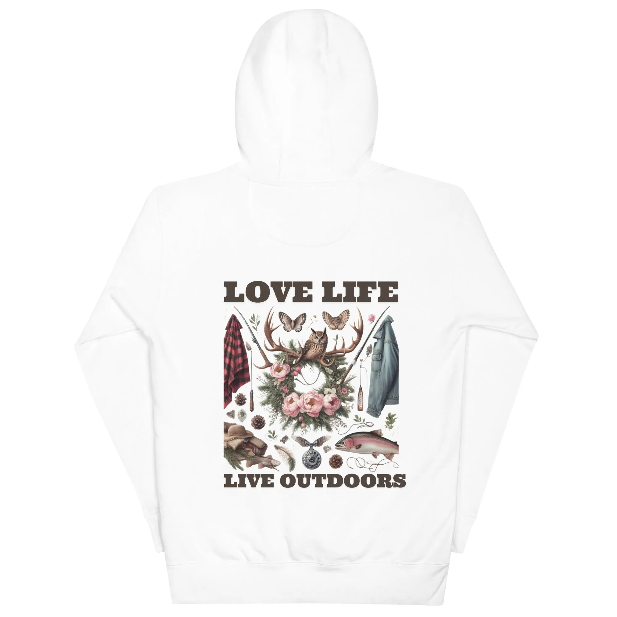 Unisex Hoodie Exclusive Love Life Live Outdoors MRRL&O Print Designs