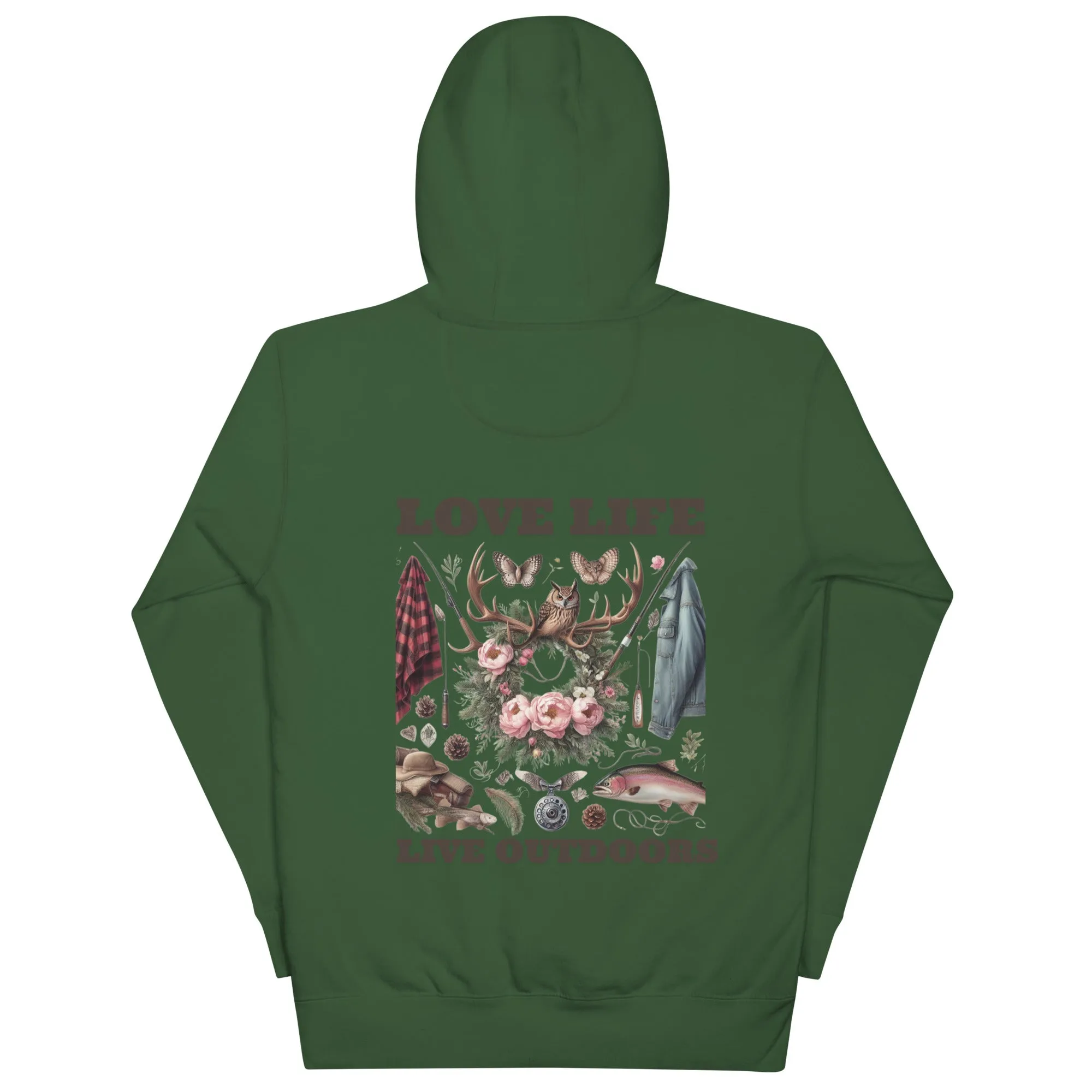 Unisex Hoodie Exclusive Love Life Live Outdoors MRRL&O Print Designs